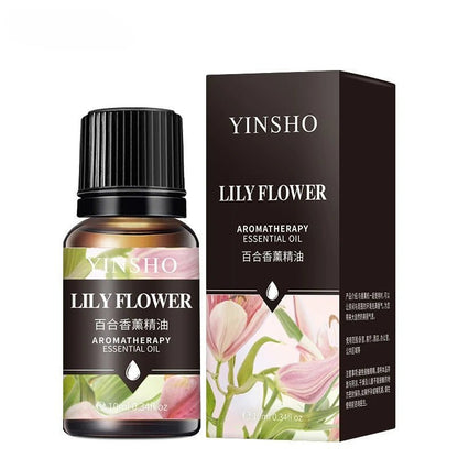 17 Flavors 10ml Essential Oils For Aroma Diffuser AirHumidifier Home Water - soluble Lavender Rose Eucalyptus White Peach Oolong - RELUX.STORE