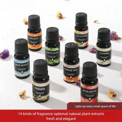 17 Flavors 10ml Essential Oils For Aroma Diffuser AirHumidifier Home Water - soluble Lavender Rose Eucalyptus White Peach Oolong - RELUX.STORE