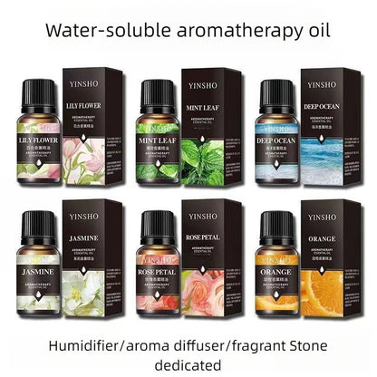 17 Flavors 10ml Essential Oils For Aroma Diffuser AirHumidifier Home Water - soluble Lavender Rose Eucalyptus White Peach Oolong - RELUX.STORE