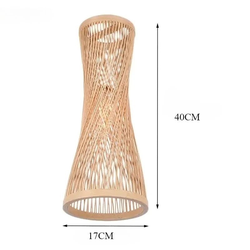 "17CM Japanese Style Rattan Woven Hanging Chandelier – Rustic Pendant Lamp for Home, Cafe, Bar & Restaurant Decor" - RELUX.STORE