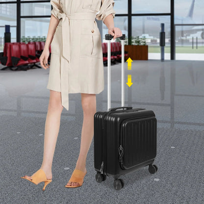 18'' Front Opening Airline Trolley Box Boarding Suitcase with Passcode Lock,Travel Luggage Suitcase for Men and Women - RELUX.STORE18'' Front Opening Airline Trolley Box Boarding Suitcase with Passcode Lock,Travel Luggage Suitcase for Men and Women