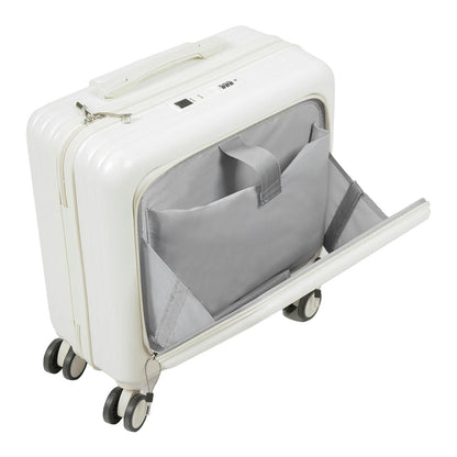 18'' Front Opening Airline Trolley Box Boarding Suitcase with Passcode Lock,Travel Luggage Suitcase for Men and Women - RELUX.STORE18'' Front Opening Airline Trolley Box Boarding Suitcase with Passcode Lock,Travel Luggage Suitcase for Men and Women