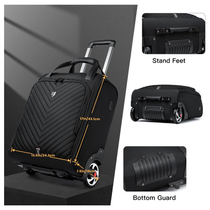 18 inch Laptop Bag Business Trolley Bags Carry - On Underseat Airlines Luggage Travel Bag with Wheels Women Men Cabin Suitcase - RELUX.STORE18 inch Laptop Bag Business Trolley Bags Carry - On Underseat Airlines Luggage Travel Bag with Wheels Women Men Cabin Suitcase