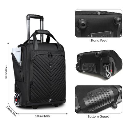 18 inch Laptop Bag Business Trolley Bags Carry - On Underseat Airlines Luggage Travel Bag with Wheels Women Men Cabin Suitcase - RELUX.STORE18 inch Laptop Bag Business Trolley Bags Carry - On Underseat Airlines Luggage Travel Bag with Wheels Women Men Cabin Suitcase