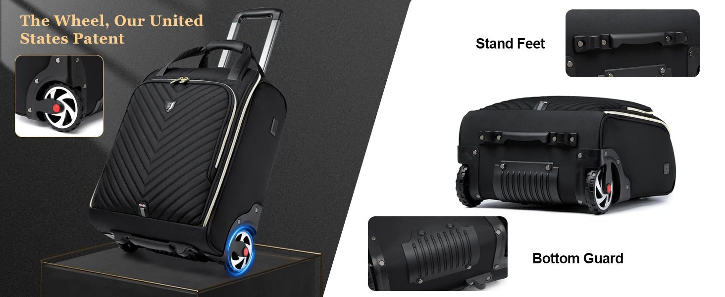 18 inch Laptop Bag Business Trolley Bags Carry - On Underseat Airlines Luggage Travel Bag with Wheels Women Men Cabin Suitcase - RELUX.STORE18 inch Laptop Bag Business Trolley Bags Carry - On Underseat Airlines Luggage Travel Bag with Wheels Women Men Cabin Suitcase