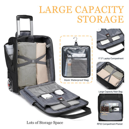 18 inch Laptop Bag Business Trolley Bags Carry - On Underseat Airlines Luggage Travel Bag with Wheels Women Men Cabin Suitcase - RELUX.STORE18 inch Laptop Bag Business Trolley Bags Carry - On Underseat Airlines Luggage Travel Bag with Wheels Women Men Cabin Suitcase