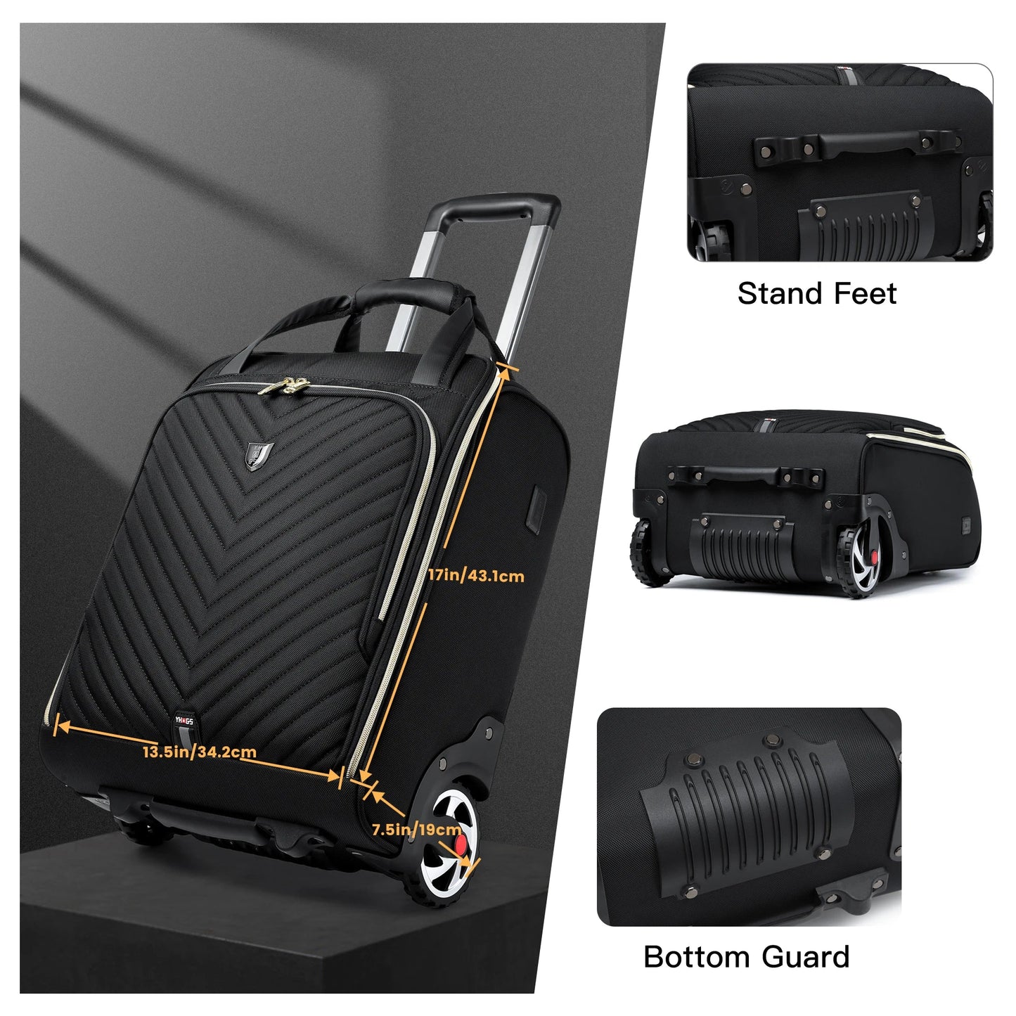 18 inch Laptop Bag Business Trolley Bags Carry - On Underseat Airlines Luggage Travel Bag with Wheels Women Men Cabin Suitcase - RELUX.STORE18 inch Laptop Bag Business Trolley Bags Carry - On Underseat Airlines Luggage Travel Bag with Wheels Women Men Cabin Suitcase