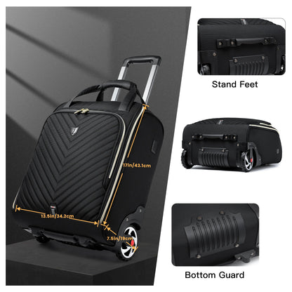 18 inch Laptop Bag Business Trolley Bags Carry - On Underseat Airlines Luggage Travel Bag with Wheels Women Men Cabin Suitcase - RELUX.STORE18 inch Laptop Bag Business Trolley Bags Carry - On Underseat Airlines Luggage Travel Bag with Wheels Women Men Cabin Suitcase