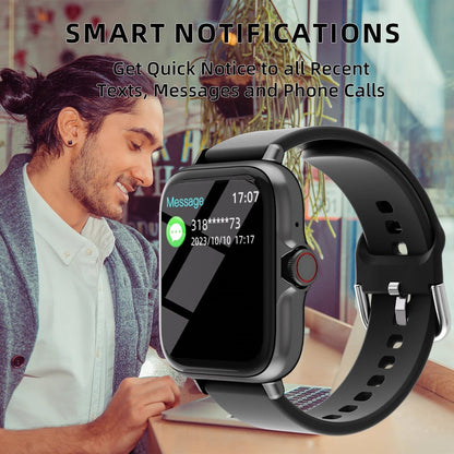 1.83'' Waterproof Smart Watch with Message Answer Call Sleep Monitoring Sports Pedometer Information Alerts For iPhone Android - RELUX.STORE
