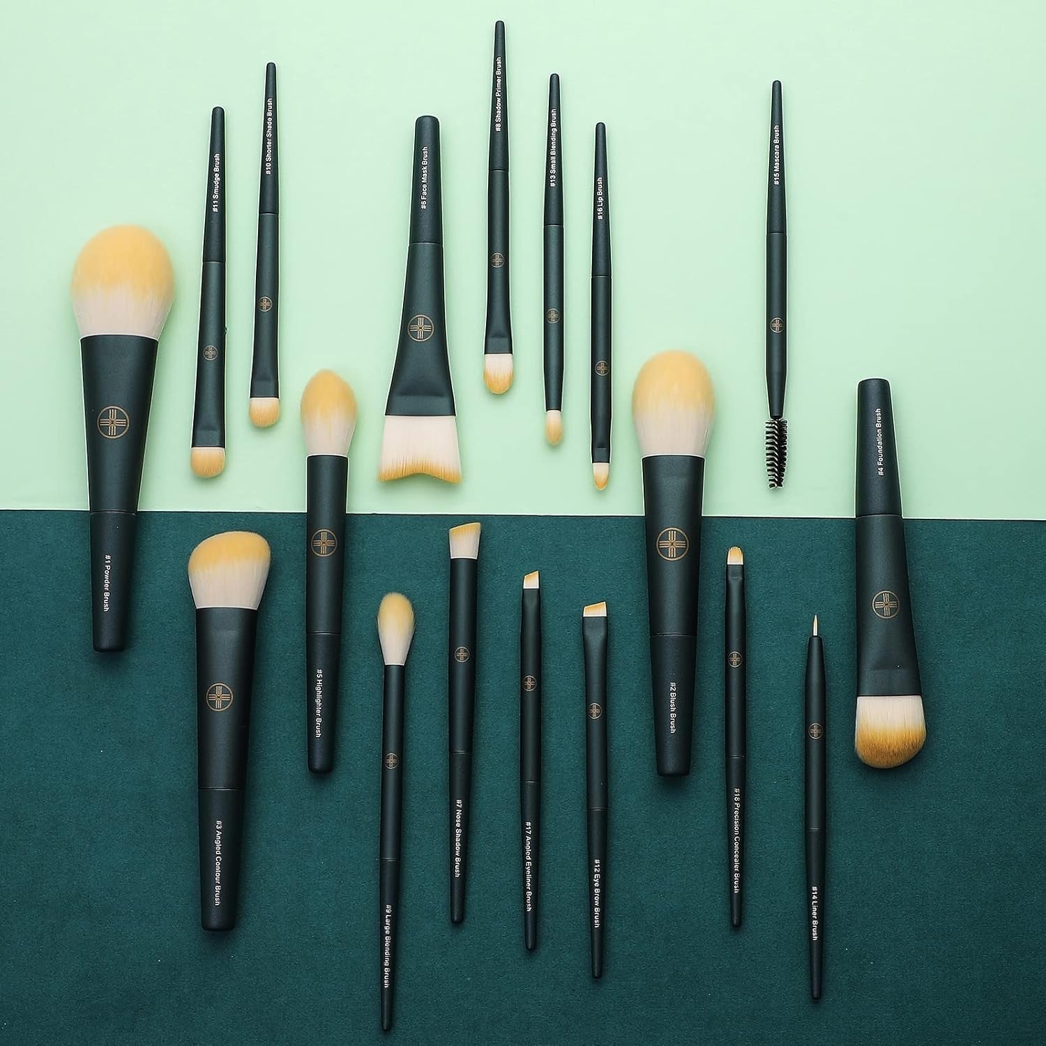 18Pcs Professional Makeup Brush Set with Eco Cylinder Travel Case – Premium Synthetic Foundation, Powder, Blush, Concealer, Blending, Eye & Lip Brushes – Cruelty - Free Makeup Brush Kit with 2 Cup Holder - RELUX.STORE