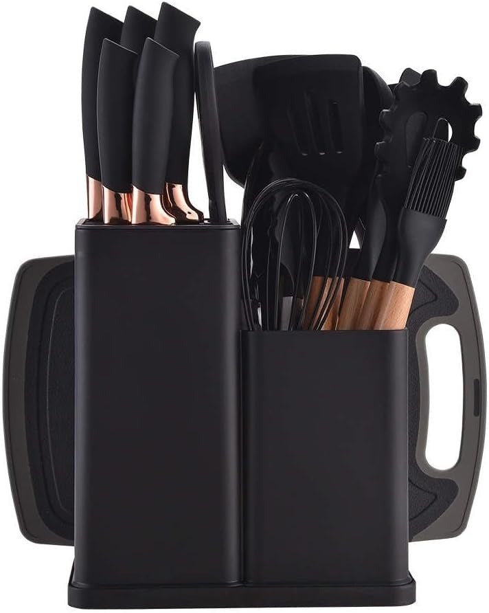 19 - Piece Kitchen Utensil & Knife Block Set - RELUX.STORE