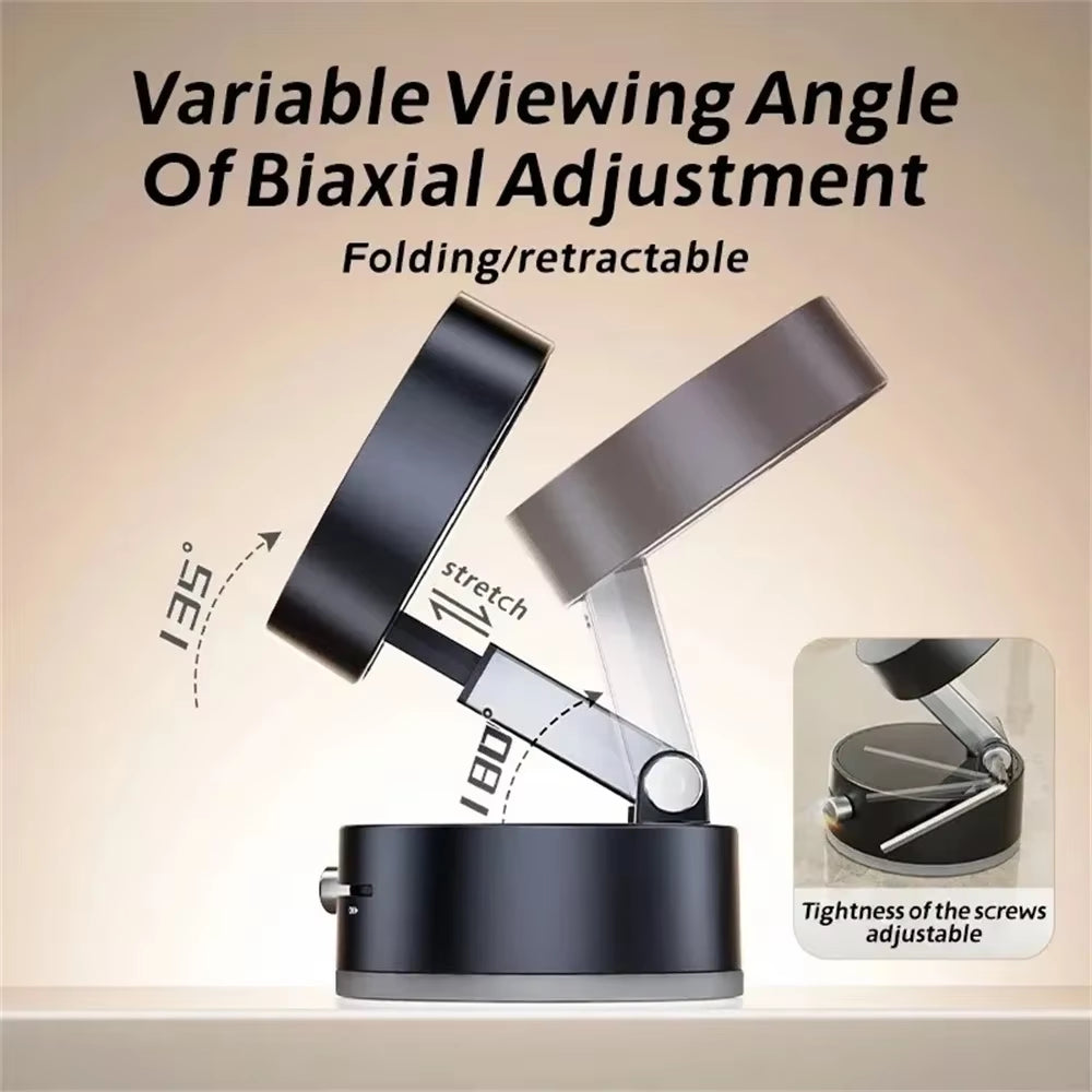 More Portable Vacuum Magnetic Mobile Phone Bracket Adjustable Double-Sided Suction Cup Holder Lazy Stand for All Smartphone