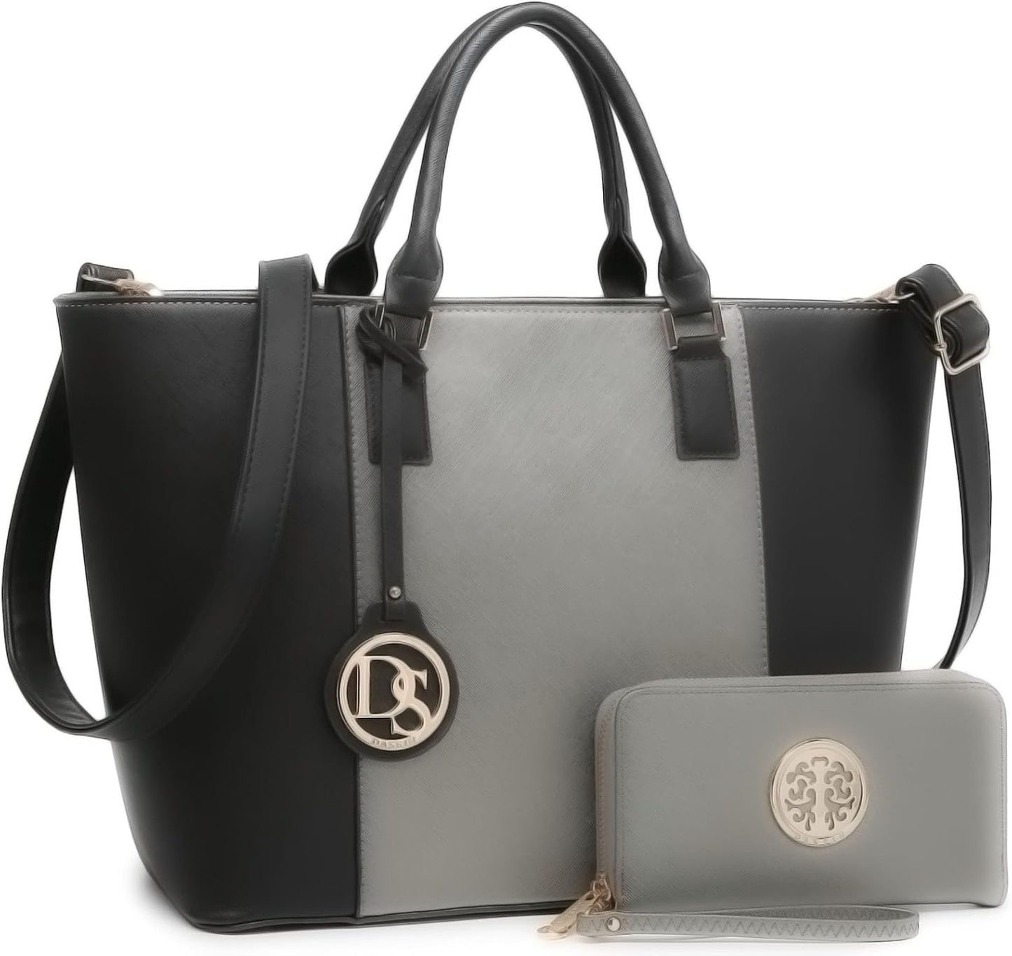 Satchel Purse Handbag for Women Large Shoulder Work Tote Bag with Matching Wallet