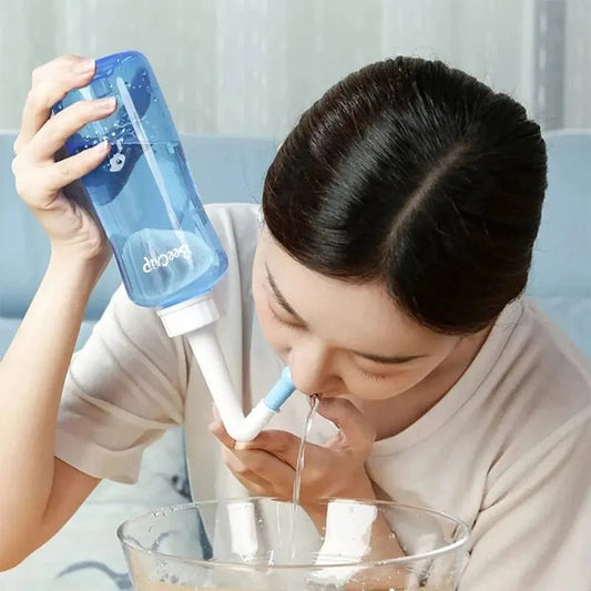 “1pc Nasal Wash Bottle 300ml – Adult & Children Saline Nasal Irrigation for Rhinitis, Nasal Cavity Cleansing, Manual Physiological Saline Rinse” - RELUX.STORE