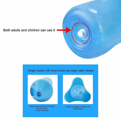 “1pc Nasal Wash Bottle 300ml – Adult & Children Saline Nasal Irrigation for Rhinitis, Nasal Cavity Cleansing, Manual Physiological Saline Rinse” - RELUX.STORE