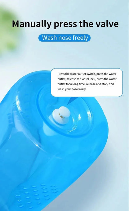 “1pc Nasal Wash Bottle 300ml – Adult & Children Saline Nasal Irrigation for Rhinitis, Nasal Cavity Cleansing, Manual Physiological Saline Rinse” - RELUX.STORE