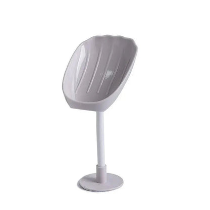 1pc Upgraded Soap Box With Drainage Double Grid Soap Rack, Wall Mounted Toilet With Cover Soap Rack, Non Perforated Soap Box - RELUX.STORE