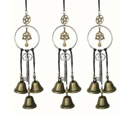 1pc witch bell doorknob hanging decorative wicker wind chime home decoration - RELUX.STORE