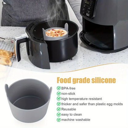 1pc/4pcs Air Fryer Silicone Egg Poacher Cups Silicone Egg Cooker Mold - RELUX.STORE