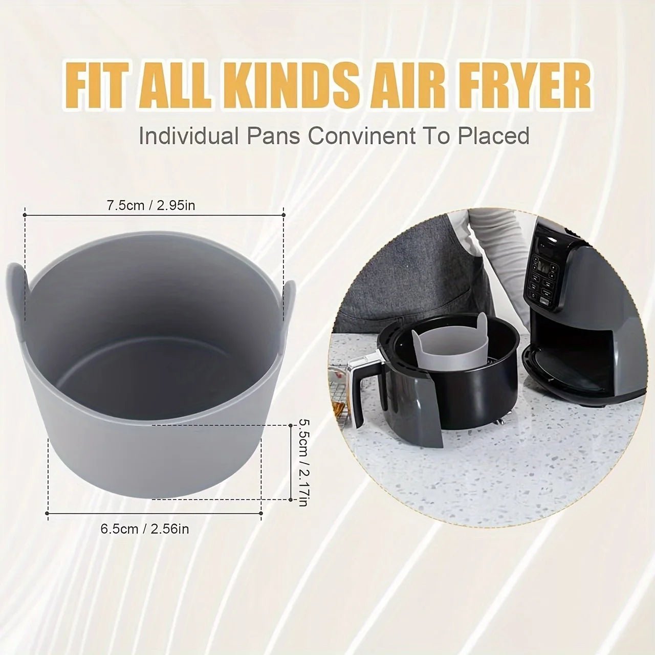 1pc/4pcs Air Fryer Silicone Egg Poacher Cups Silicone Egg Cooker Mold - RELUX.STORE