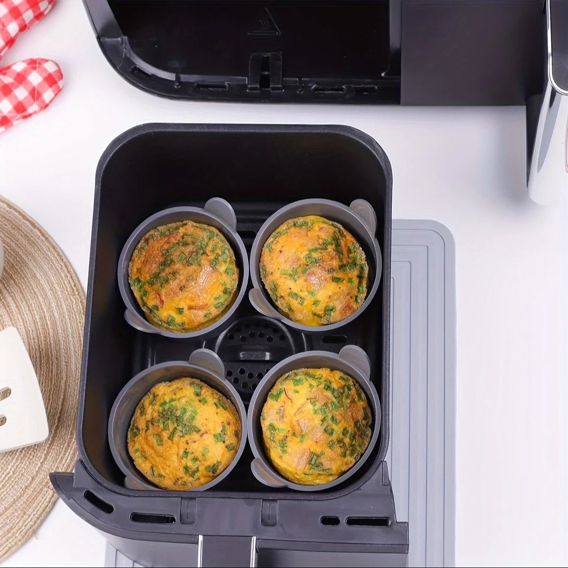 1pc/4pcs Air Fryer Silicone Egg Poacher Cups Silicone Egg Cooker Mold - RELUX.STORE