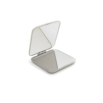 1pcs Portable Women Stainless Steel Makeup Mirror Hand Pocket Folded - Side Cosmetic Make Up Mirror Small Various Shapes - RELUX.STORE