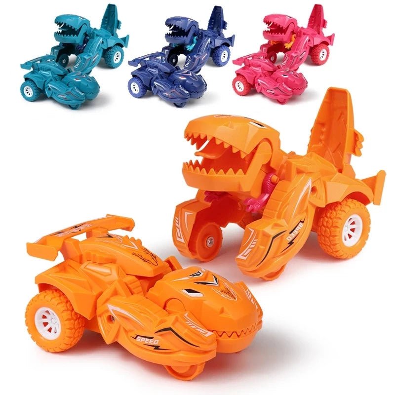 "2 - in - 1 Dinosaur Deformation Car Toy – Transforming Mini Vehicles for Boys, One - Step Action & Collision Fun" 🦖🚗✨ - RELUX.STORE