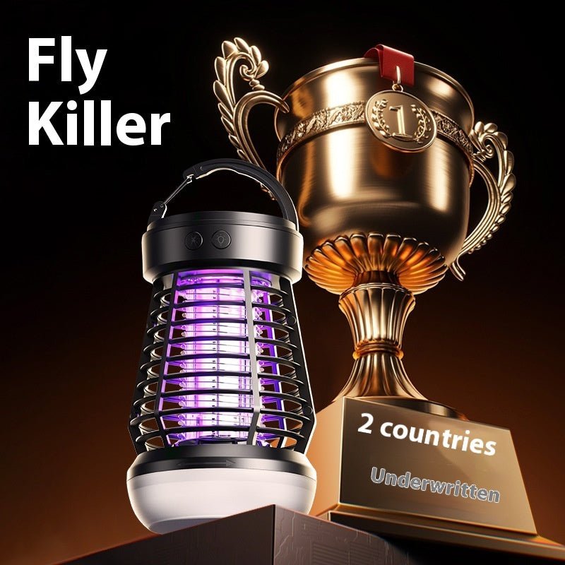 "2 - in - 1 Electric Mosquito Killer Lamp & Fly Swatter – USB Rechargeable Insect Trap with Night Light & SOS Emergency Light | Indoor & Outdoor Camping Bug Zapper" - RELUX.STORE