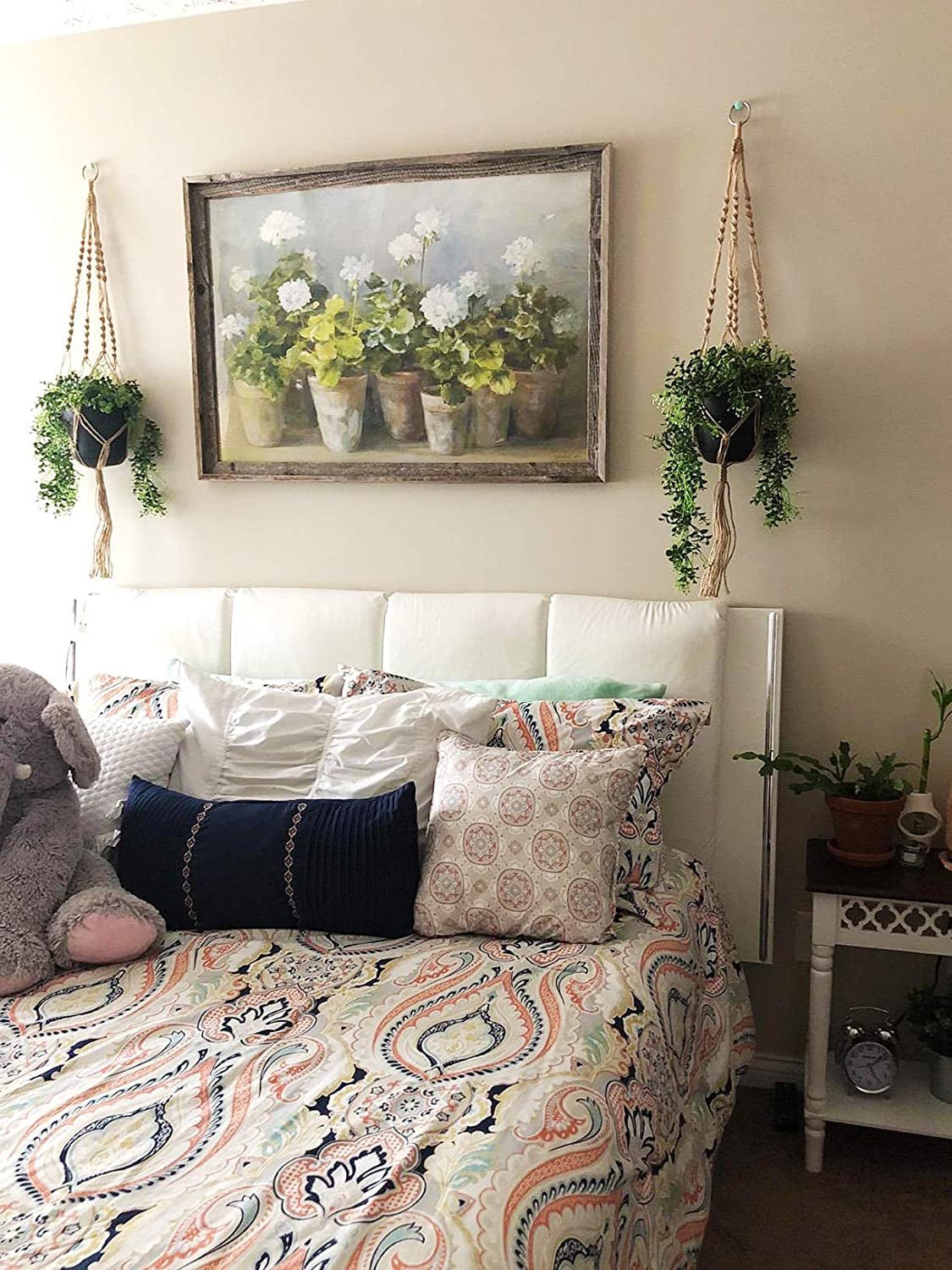 2 - Pack Macrame Plant Hangers 40” – Indoor & Outdoor Hanging Planter Basket, 4 - Leg Jute Rope Flower Pot Holder, Boho Home Decor (Brown) - RELUX.STORE