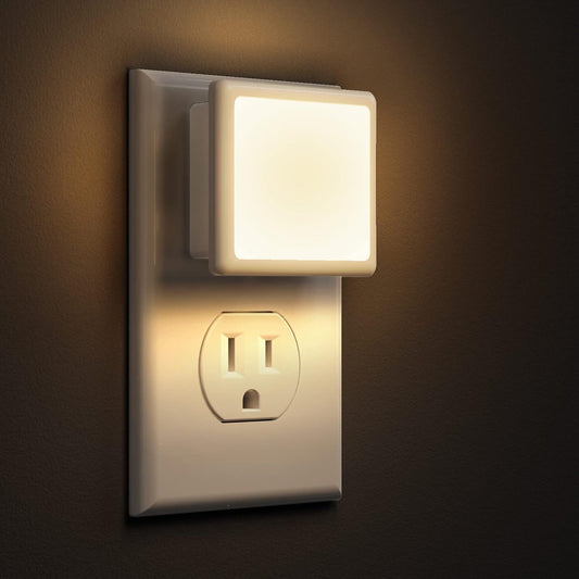 "2 - Pack Plug - In Night Lights – 0.3W Soft White LED, Dusk - to - Dawn Auto On/Off, Non - Dimmable Nightlight for Bedroom, Kids Room, Bathroom, Hallway & Kitchen" - RELUX.STORE