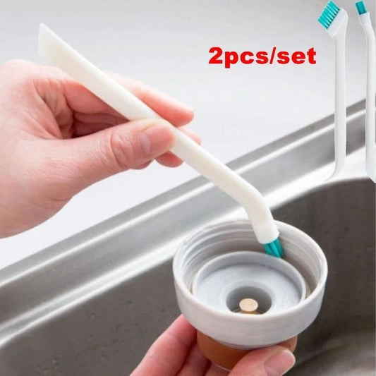 2 Pcs/Set cleaning narrow brush long handle portable gap baby bottle gap cleaning brush household kitchen tool small brush - RELUX.STORE2 Pcs/Set cleaning narrow brush long handle portable gap baby bottle gap cleaning brush household kitchen tool small brush