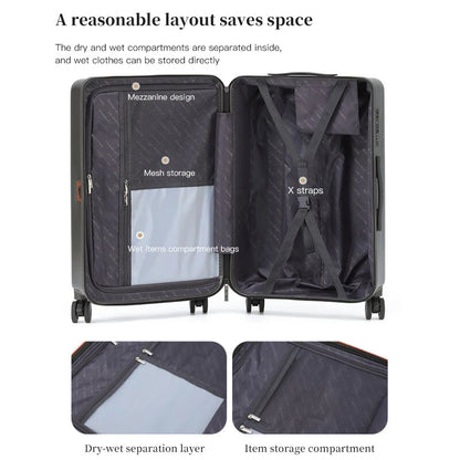 20" Carry - On Luggage - Ultra - Lightweight PC Trolley Suitcase, Impact - Resistant & Travel - Friendly - RELUX.STORE20" Carry - On Luggage - Ultra - Lightweight PC Trolley Suitcase, Impact - Resistant & Travel - Friendly