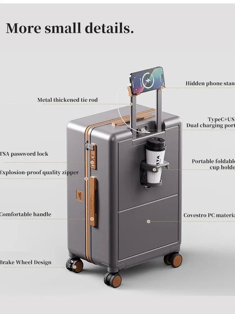 20" Carry - On Luggage - Ultra - Lightweight PC Trolley Suitcase, Impact - Resistant & Travel - Friendly - RELUX.STORE20" Carry - On Luggage - Ultra - Lightweight PC Trolley Suitcase, Impact - Resistant & Travel - Friendly