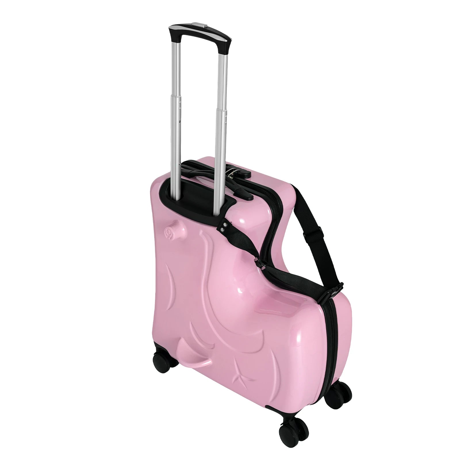 20" Kid's Ride - on Travel Suitcase,Rolling Luggage with Wheels Carry Trolley Luggage with Password Lock for Children's Day Gift - RELUX.STORE20" Kid's Ride - on Travel Suitcase,Rolling Luggage with Wheels Carry Trolley Luggage with Password Lock for Children's Day Gift
