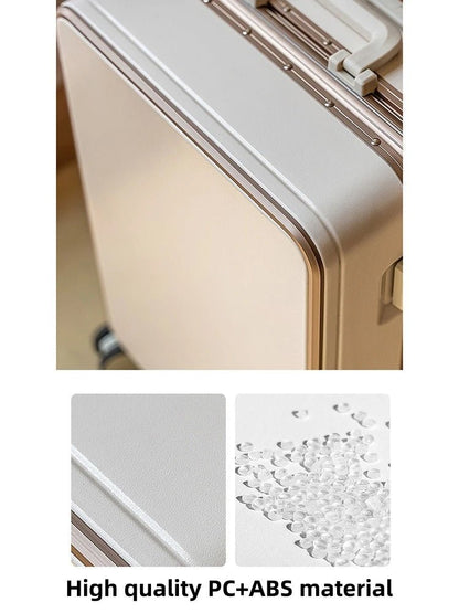 20"/24" Suitcase Fashoin Rolling Luggage Aluminum Frame Case with Wheel Alloy Trolley Bag ABS+PC Material Carry - On Cabin Travel - RELUX.STORE20"/24" Suitcase Fashoin Rolling Luggage Aluminum Frame Case with Wheel Alloy Trolley Bag ABS+PC Material Carry - On Cabin Travel