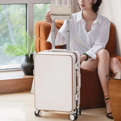 20"/24" Suitcase Fashoin Rolling Luggage Aluminum Frame Case with Wheel Alloy Trolley Bag ABS+PC Material Carry - On Cabin Travel - RELUX.STORE20"/24" Suitcase Fashoin Rolling Luggage Aluminum Frame Case with Wheel Alloy Trolley Bag ABS+PC Material Carry - On Cabin Travel
