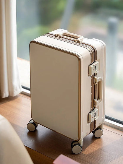 20"/24" Suitcase Fashoin Rolling Luggage Aluminum Frame Case with Wheel Alloy Trolley Bag ABS+PC Material Carry - On Cabin Travel - RELUX.STORE20"/24" Suitcase Fashoin Rolling Luggage Aluminum Frame Case with Wheel Alloy Trolley Bag ABS+PC Material Carry - On Cabin Travel
