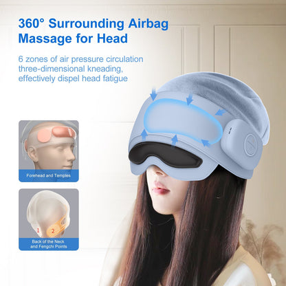 2025 Best - Selling Smart Head Massager – With Eye Relief, Heating Function & Stress - Relief Therapy | Relaxation Device for Head, Scalp & Eyes - RELUX.STORE