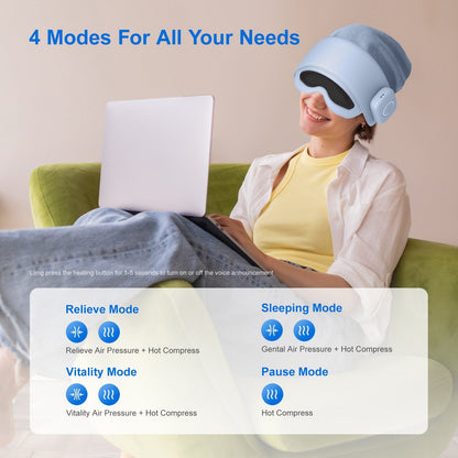 2025 Best - Selling Smart Head Massager – With Eye Relief, Heating Function & Stress - Relief Therapy | Relaxation Device for Head, Scalp & Eyes - RELUX.STORE