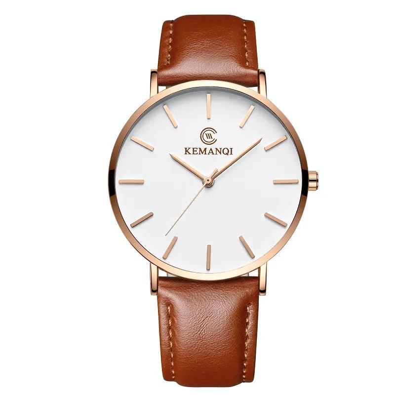 2025 Luxury Business Men Watches Men Gold Watch Ultra Thin Mens Watches Leather Quartz Watch Man Wristwatch horloge mannen - RELUX.STORE