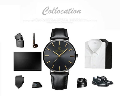 2025 Luxury Business Men Watches Men Gold Watch Ultra Thin Mens Watches Leather Quartz Watch Man Wristwatch horloge mannen - RELUX.STORE