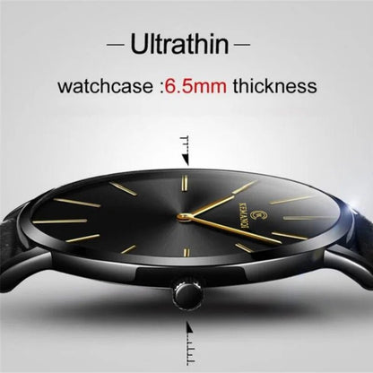 2025 Luxury Business Men Watches Men Gold Watch Ultra Thin Mens Watches Leather Quartz Watch Man Wristwatch horloge mannen - RELUX.STORE
