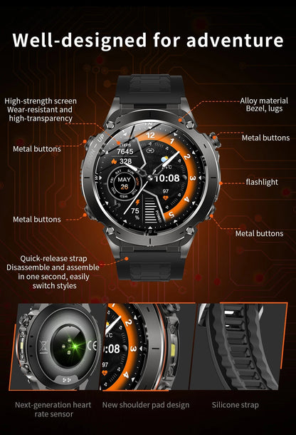 2025 New For Xiaomi IOS Ultra GPS Smart Watch 10ATM Waterproof Built - in Dual - band GNSS Compass Military Sport Men SWIM Bracelet - RELUX.STORE