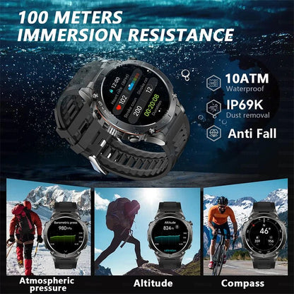 2025 New For Xiaomi IOS Ultra GPS Smart Watch 10ATM Waterproof Built - in Dual - band GNSS Compass Military Sport Men SWIM Bracelet - RELUX.STORE