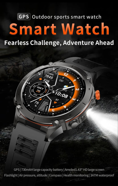 2025 New For Xiaomi IOS Ultra GPS Smart Watch 10ATM Waterproof Built - in Dual - band GNSS Compass Military Sport Men SWIM Bracelet - RELUX.STORE