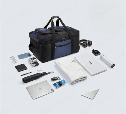 2025 New Travel Bags with Wheels Oxford Cloth Trolley Luggage Bag Organizes Folding Bags Quality Large Size Suitcases valises - RELUX.STORE2025 New Travel Bags with Wheels Oxford Cloth Trolley Luggage Bag Organizes Folding Bags Quality Large Size Suitcases valises