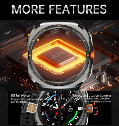 2025 New W7 5G Fitness Smart Watch Full Network GPS NFC Call Information Display Men's Sports Watch Application Download - RELUX.STORE