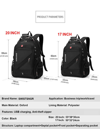 2025 Waterproof 17/20 Inch Laptop Backpack Men Airplane Travel Backpack Women Oxford Rucksack Male School Bag modern Mochila - RELUX.STORE2025 Waterproof 17/20 Inch Laptop Backpack Men Airplane Travel Backpack Women Oxford Rucksack Male School Bag modern Mochila