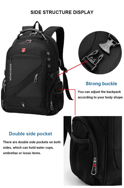 2025 Waterproof 17/20 Inch Laptop Backpack Men Airplane Travel Backpack Women Oxford Rucksack Male School Bag modern Mochila - RELUX.STORE2025 Waterproof 17/20 Inch Laptop Backpack Men Airplane Travel Backpack Women Oxford Rucksack Male School Bag modern Mochila