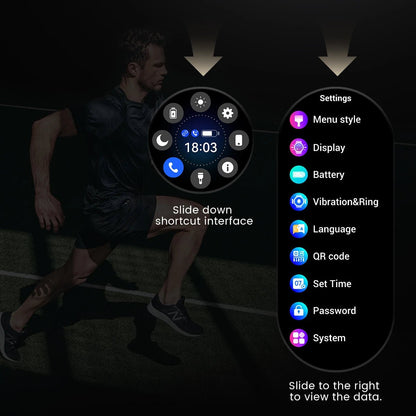 2025New For Android and ios Smart Watch Men AMOLED Screen GPS Motion trajectory Heart Rate Bluetooth Calls SmartWatch Waterproof - RELUX.STORE